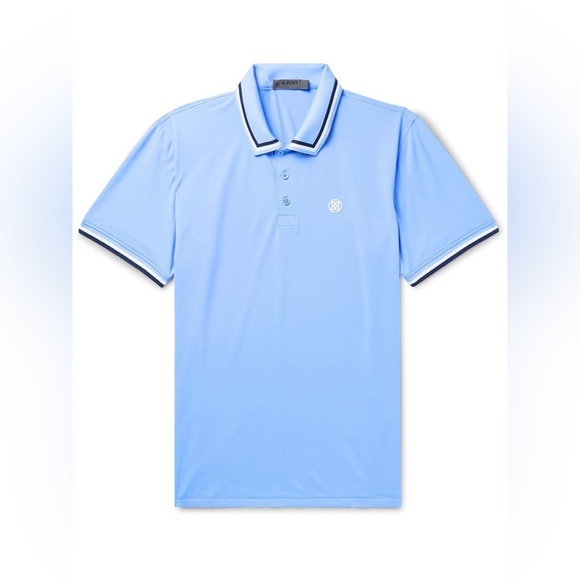 G/FORE - Tux Piqué Golf Polo Shirt - Blue - Picture 1 of 4
